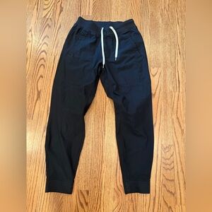 Vuori Men's Black Joggers with White Drawstring